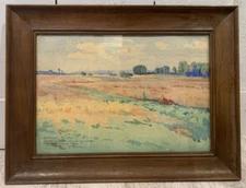 A. Lemoine Paysage ART Lorrain Dédicace à Jean-Louis Burtin (1878-1940) 1916