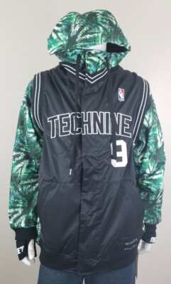 テックナイン TECHNINE ジャケット Technine Slam Dunk Snowboarding Jacket Mens L Black Mesh/Tie Dye