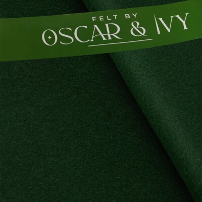 Handarbeit Wolle/Viskose Filz Stoff Material - Stechpalmengrün - Filz von Oscar & Ivy