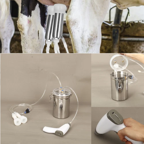 Elektrisch Melkmaschine Elektroimpuls Melken Kühe für Ziegen Milker Melkeimer 2L - Bild 3 von 9