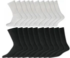 15 Pairs Of Men's Sport Socks, Black Cotton Rich Cushion Sole Socks, Size 6-11