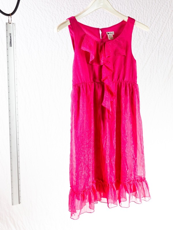 Emily West Girls 16 Coral Formal Dress Lace Chiffon Sparkly Glitter Easter