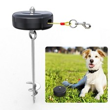 30ft Retractable Dog Tie Out Cable No Tangle Leash 10-90lbs 360 Lead Reel Large