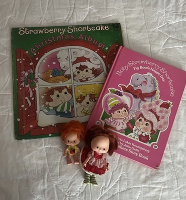 Vintage 1980 s Strawberry Shortcake Lot 4 American Greetings Dolls Book Record+