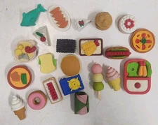 (23) Iwako Japanese Assorted Food & Dolphin Eraser Lot