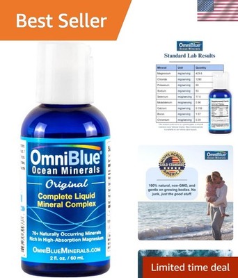 Ocean Minerals - 70+ Trace Minerals & Liquid Magnesium - Potassium, Chloride-...