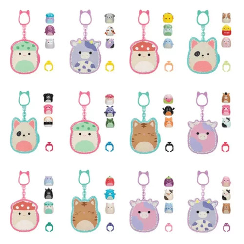 SQUISHMALLOWS SQUISH A LONGS CLIP & GO SERIES 1 - Pack Of 12 In Display Case - Picture 4 of 7