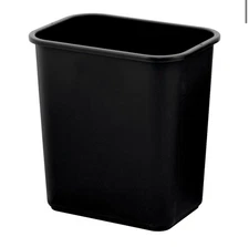Highmark Wastebasket, 3.25 Gallons, 12-1/4"H x 8-1/2"W x 12"D, Black