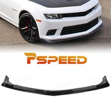 Glossy Black For Chevrolet Camaro Ss Z28 2014 2015 Pp Front Bumper Spoiler Lip