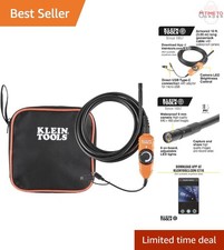 ET16 Waterpoof Borescope Android 9mm 10ft Armored Gooseneck LED Inspection Ca...