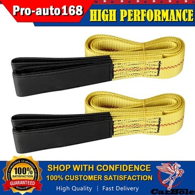 2PCS Heavy Duty 6'x2'' Nylon Web Sling Lift Tow Strap Lifting Hoist 10000LBS Max
