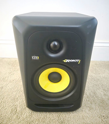 KRK Rokit 5 5in Wired Studio Monitor Speaker (Pair) Rectangular Black/Yellow