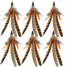 Cat Feather Toys Refills, 6 Pieces Handmade Da Bird Feathers Refill, Cat Wand Re
