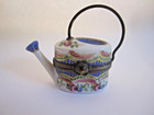 Chanille Limoges France Watering Can Peint Main Hinged Trinket Box