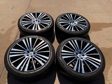 OEM VOLVO 22-inch 20-Spoke Black Diamond Cut Alloy Wheels and Winter Tire Set