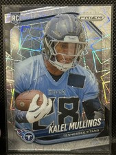 2025 Panini Prizm Silver Lazer Prizm Kalel Mullings #385 Tennesse Titans 