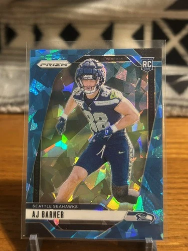 2024 Panini Prizm #304 AJ Barner Blue Ice #/99