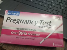 2-Pregnancy Test Strip Kits U Check/ Kits de prueba de embarazo Exp2025-07