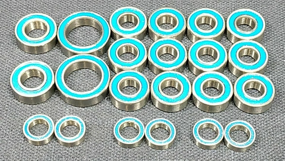 KUGELLAGERSATZ "DELUXE" FÜR TAMIYA TA02/SW MODELLE - 22 GUMMIGEDICHTETE LAGER - Bild 1 von 1