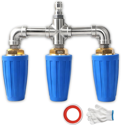 #ad Triple Turbo Nozzle Pressure Washer 3 In 1 Pressure Washer Nozzle 360° Rotatin $60.39