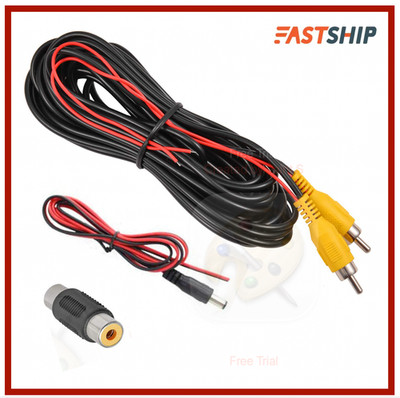 Car Video RCA Extension Cable Auto Rear View Backup Parking Camera Wire Cord 20'