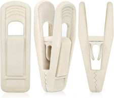 Velvet Hanger Clips - 40 PCS Beige Non-Slip Velvet Clips for Pants, Suits Skir