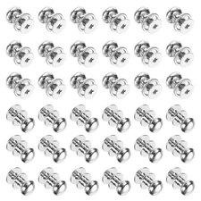 36 Pcs M3*5 Mini Round Knobs, 8mm Small Drawer Pulls, Silver