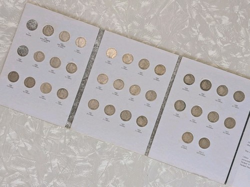 LIBERTY 'V' NICKEL 5C PARTIAL SET - 32/33 Coins, Inc. 1886, 1912-S, Harris Album