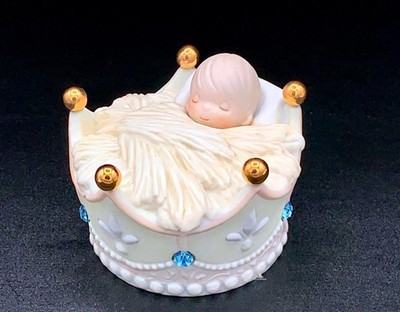 Precious Moments Baby in Crown Figurine - Limited Edition Decorative Sculpture.