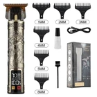 LCD Electric Hair Trimmer Precision Clipper Beard Shaver For Men Grooming