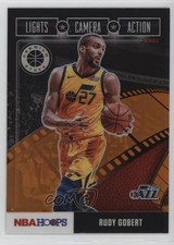2019 Panini NBA Hoops Premium Stock Lights Camera Action Orange Rudy Gobert fm0