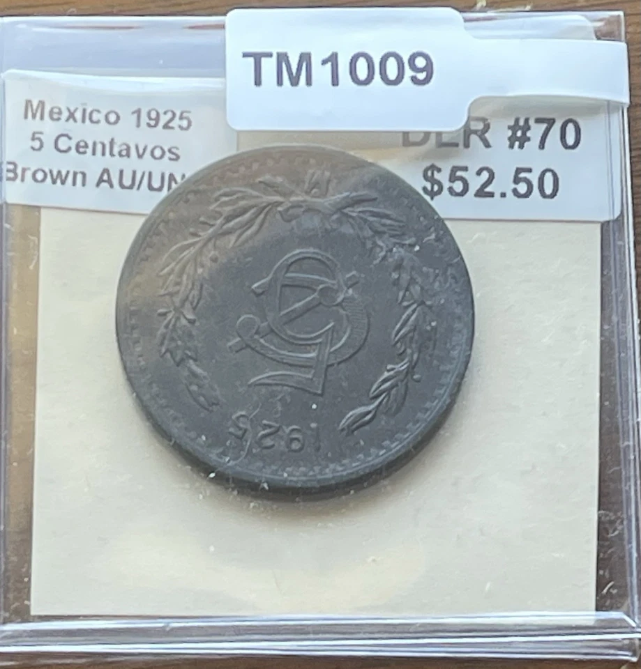 ¡Moneda afilada de 5 centavos de México de 1925!...TM1009 Foto 4 de 4