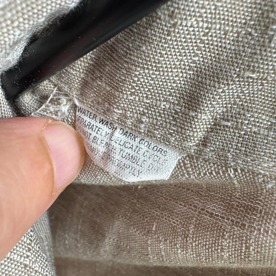 Vintage Triumph of California Shirt Mens Large Beige Polyester Camp 70s 80s — 第 4/4 张图片