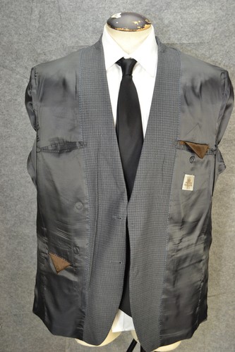Peter Millar Blazer Jacket Pure Wool Mens Size 44 T Gray Microcheck Sport Coat - Picture 10 of 20