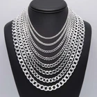 Curb Link Chain Shiny Solid Sterling Silver 925 Italy All Sizes