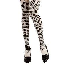 ZOHARA Art on TIGHTS Beat Box Print TATTOO Patterned 120 DENIER O/S