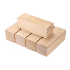 5Pcs Basswood Carving Block, 5.9"x1.97"x1.97" Rectangle Wooden Dowels Blocks