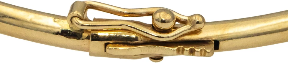 14k Yellow Gold Round Ruby and Diamond Bangle Bracelet 0.17CT - Image 4 of 4