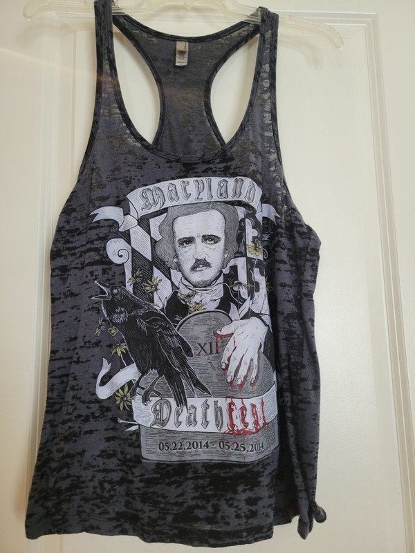 Maryland Death Fest Womens L Racerback Tank Top Edgar ALLEN poe