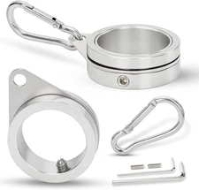 1.25" Flag Pole Rings, 2 Pcs Aluminum Alloy Spinning Φ1.25, Silver 