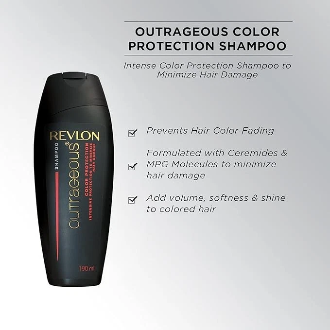 Revlon Outrageous Shampoo & Conditioner, 190ml + 190ml Combo FREE SHIPPING - Image 3 of 4