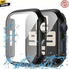 2-Pack Waterproof Case for Apple Watch SE 3 2025 /2nd Gen 44mm, Black/Black