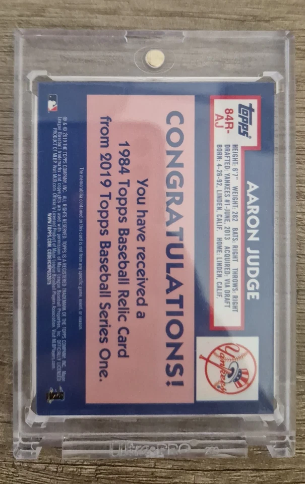 2019 TOPPS 35TH Relic RED GAME USED JERSEY AARON JUDGE 25/25 84R-AJ Yankees Card - Bild 2 von 4