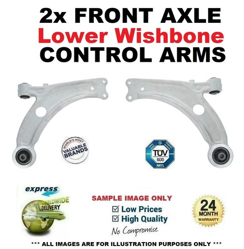 2x Front Lower CONTROL ARMS for PEUGEOT 308 1.6 HDi 2013-on - Picture 1 of 8