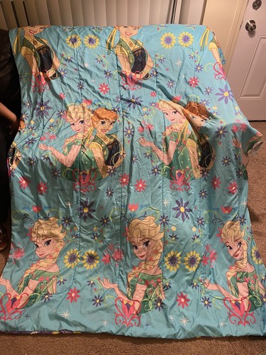 Disney FROZEN Twin Bedding Anna & Elsa 3 Pcs.- Comforter & 2 Pillowcases RARE! - 第 1/10 張圖片