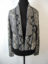Chicos Top open cardigan knit sweater metallic shrug jacket Chico Size 1 ,E-72