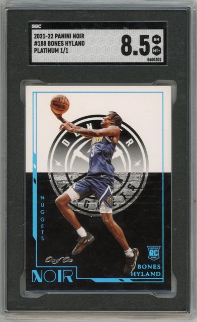 Bones Hyland 2021 Noir Icon Edition Platinum 1/1 SGC 8.5 #188 Rookie RC
