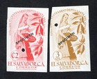 Salvador 1956 2 stamps Mi#767-775 control holes SPECIMEN PROOF R MNH
