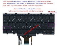 New Backlit Keyboard for Dell Latitude 5450 5470 5480 5490 7450 7470 7480 7490