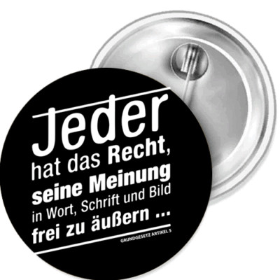 Everyone Has The Right To Opinion Button Badge Sticker Bottle Opening Mirror
